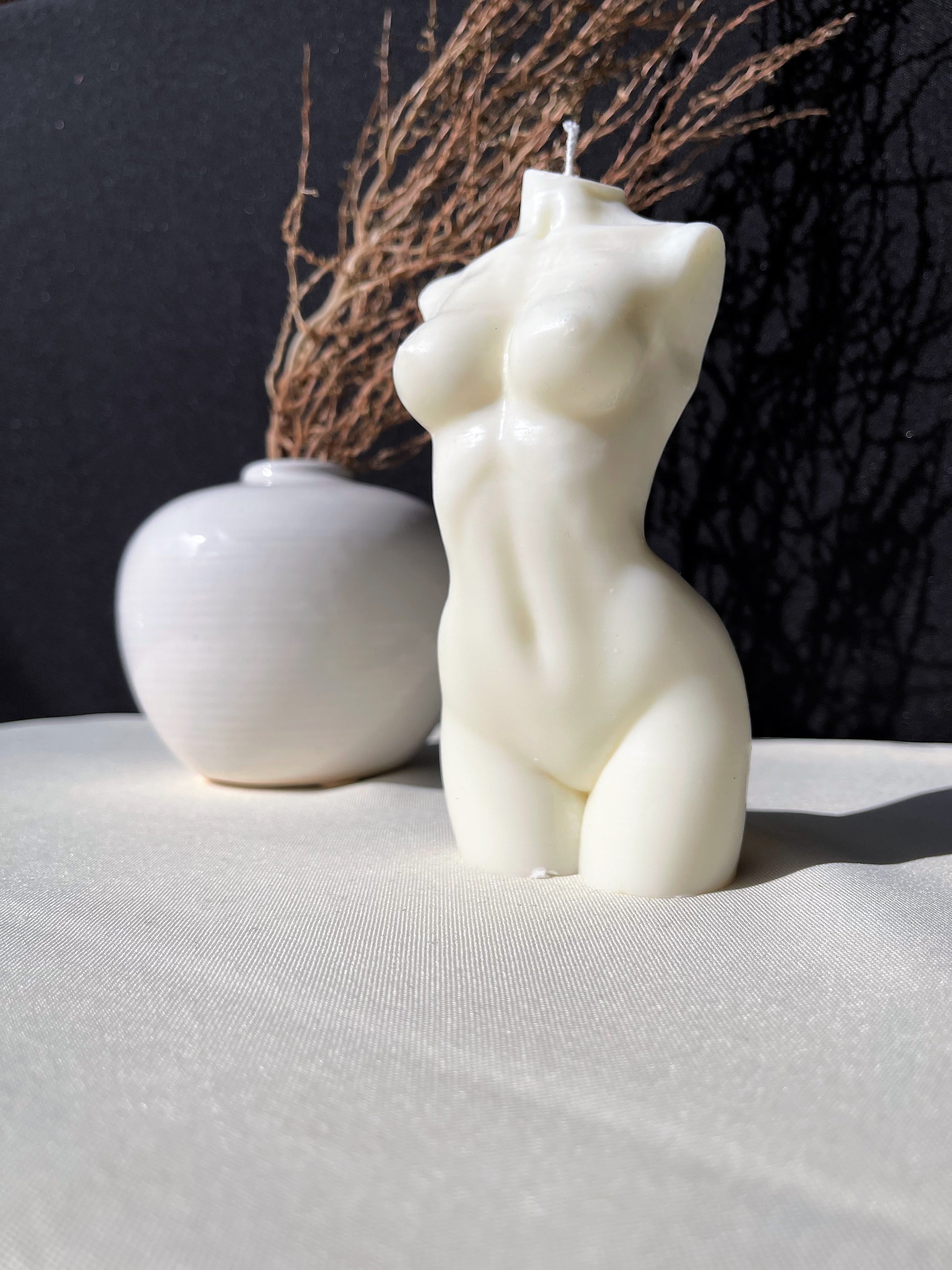 Large Female Torso Venus Candle