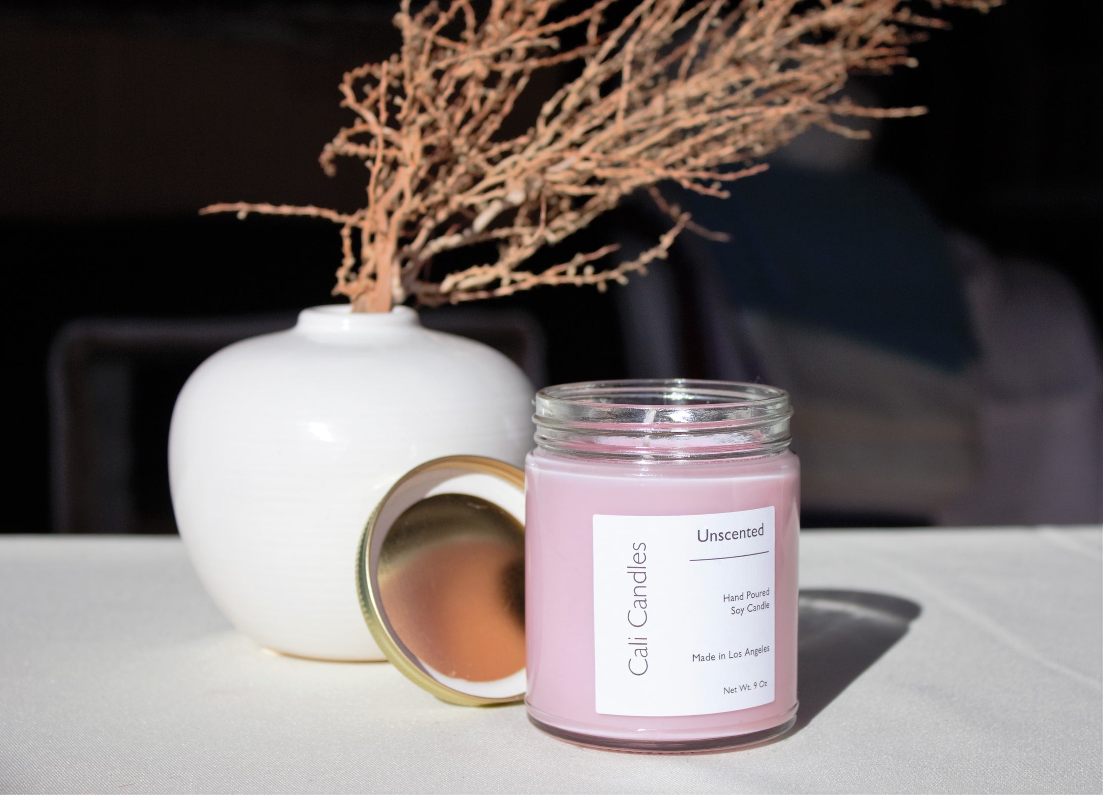 Pink Hand Poured Soy Wax Jar Candle