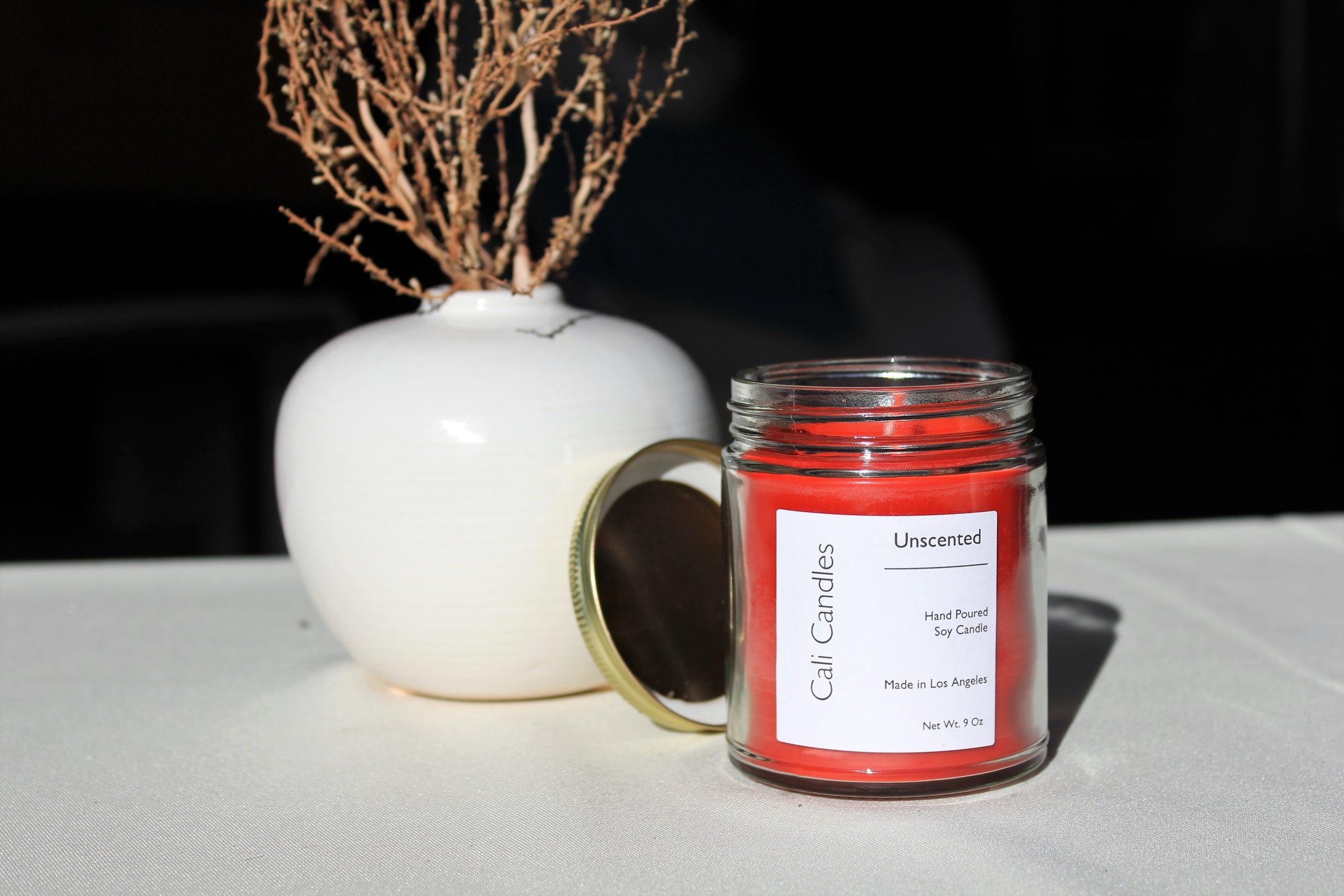 Red Hand Poured Soy Wax Jar Candle