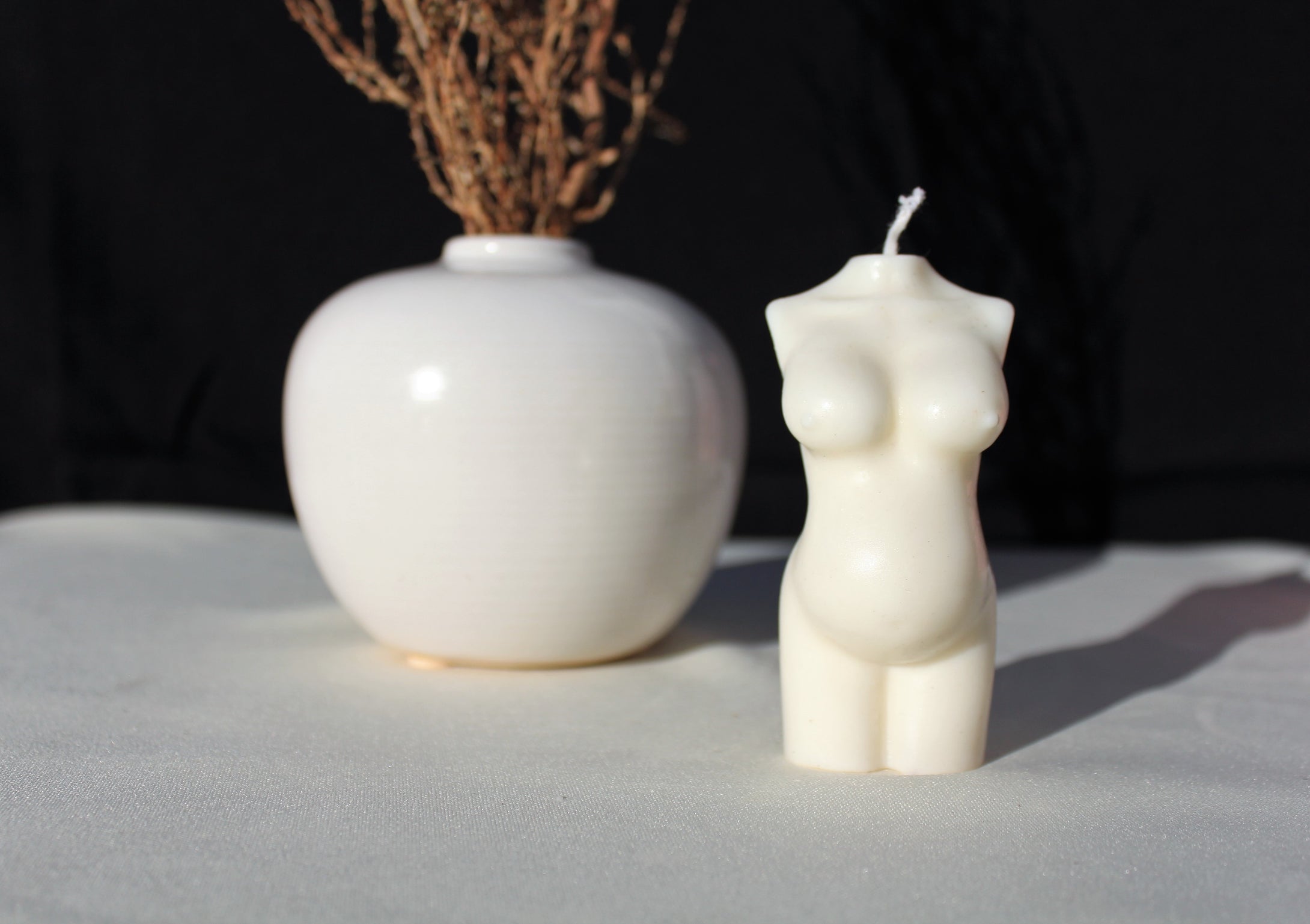 Pregnant Female Torso Candle